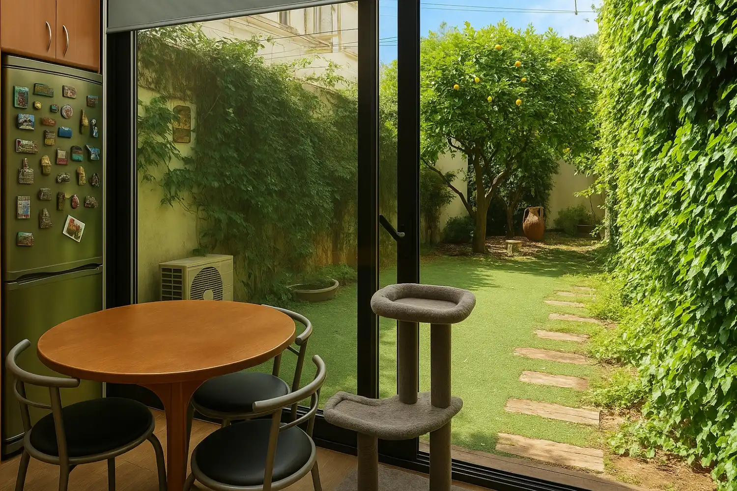 Terrasse von Wohnungen zur Miete in Barcelona mit Klimaanlage, Heizung und Privatgarten