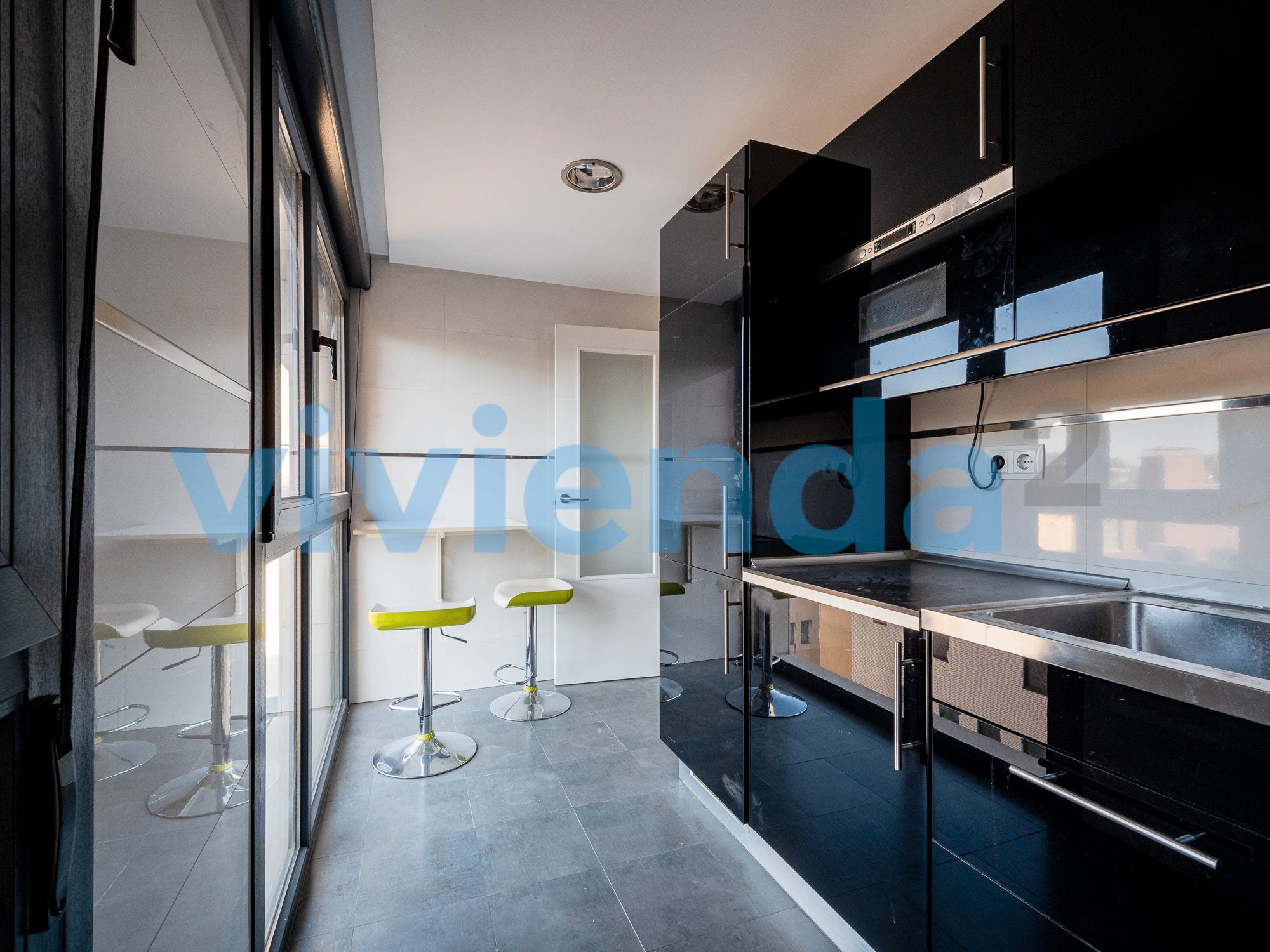 Kitchen of Flat to rent in  Madrid Capital  with Air Conditioner, Heating and Terrace
