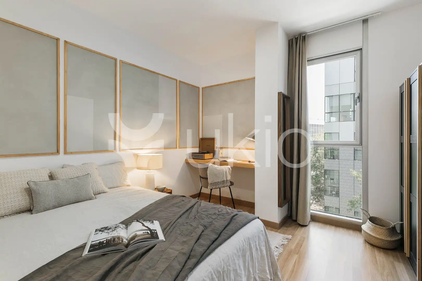Schlafzimmer von Wohnungen zur Miete in Barcelona mit Klimaanlage, Heizung und Möbliert