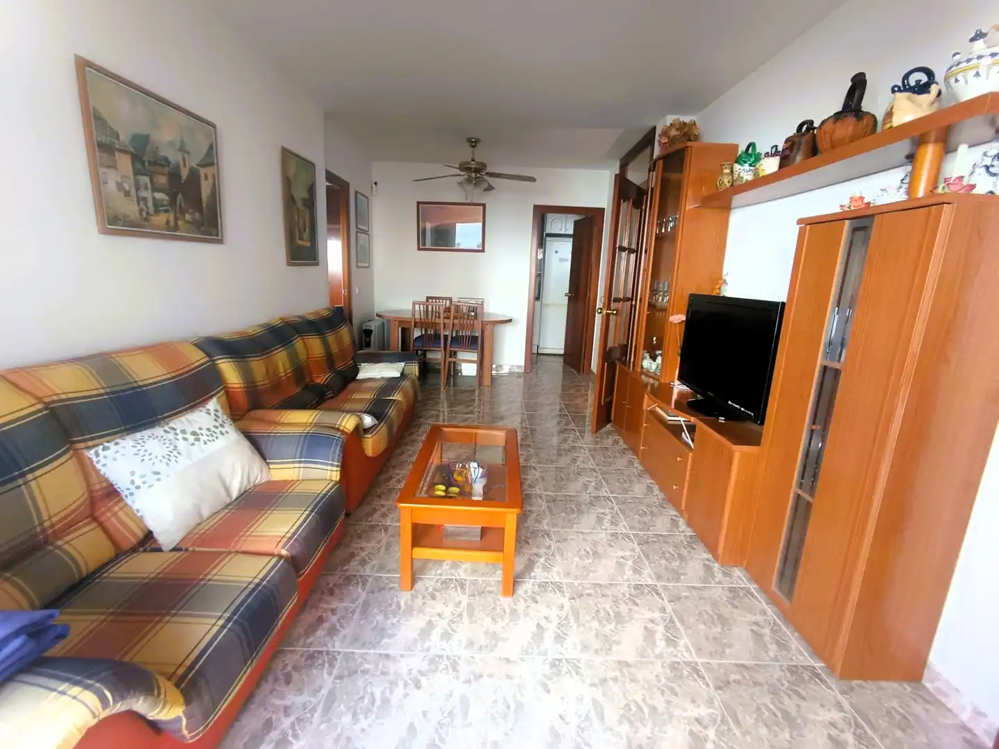 Living room of Flat for sale in Cunit  with Air Conditioner, Storage room and Furnished