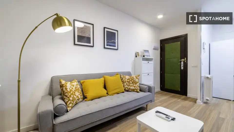 Sala de estar de Piso de alquiler en Madrid con Aire acondicionado, Calefacción y Amueblado