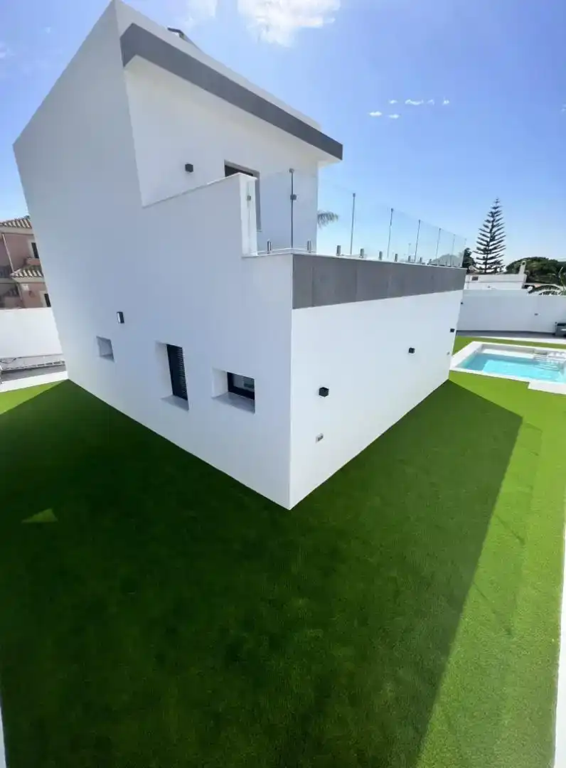 Vista exterior de Casa o chalet de alquiler en Sanlúcar de Barrameda con Aire acondicionado, Jardín privado y Trastero