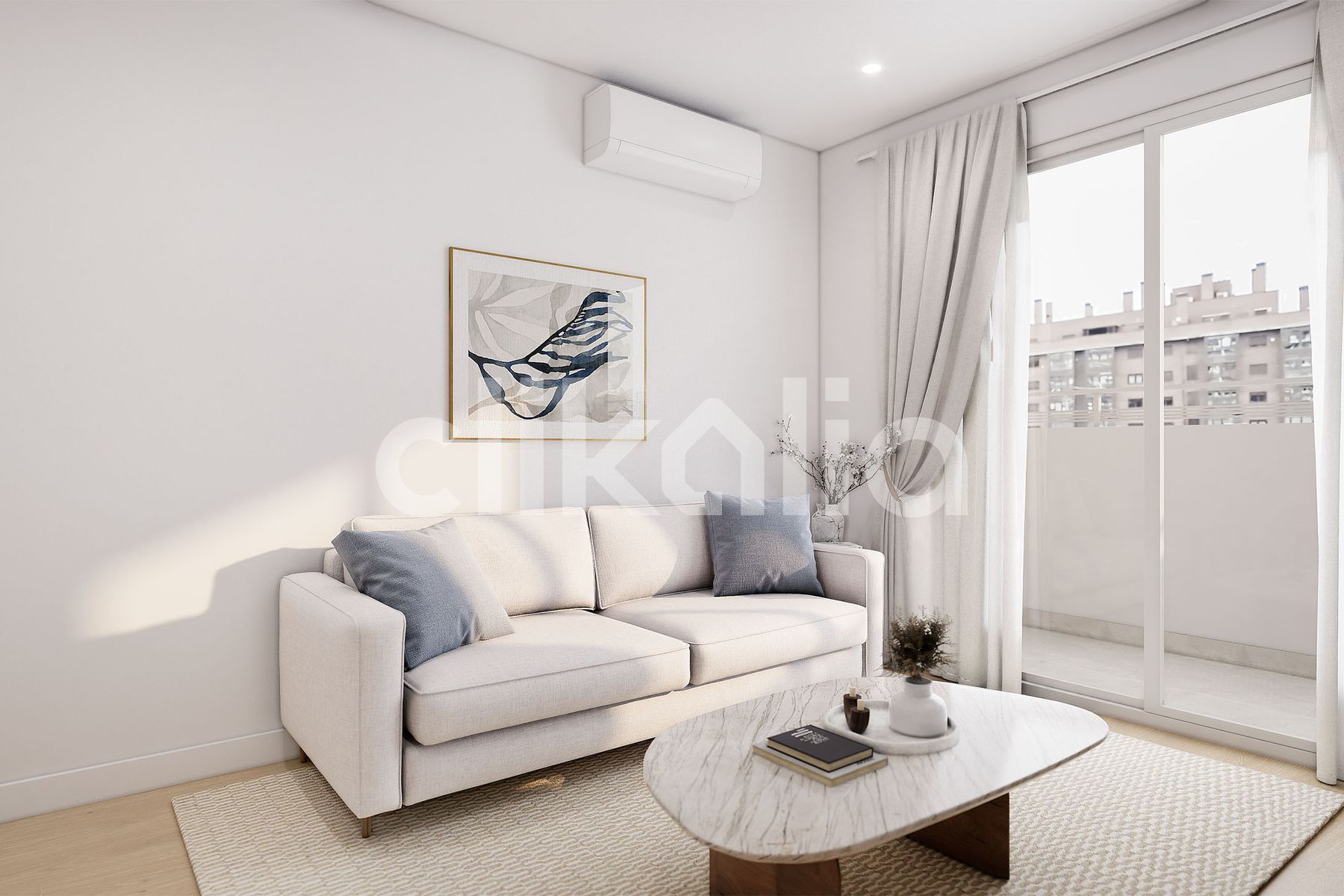 Living room of Flat for sale in  Madrid Capital  with Air Conditioner, Heating and Terrace