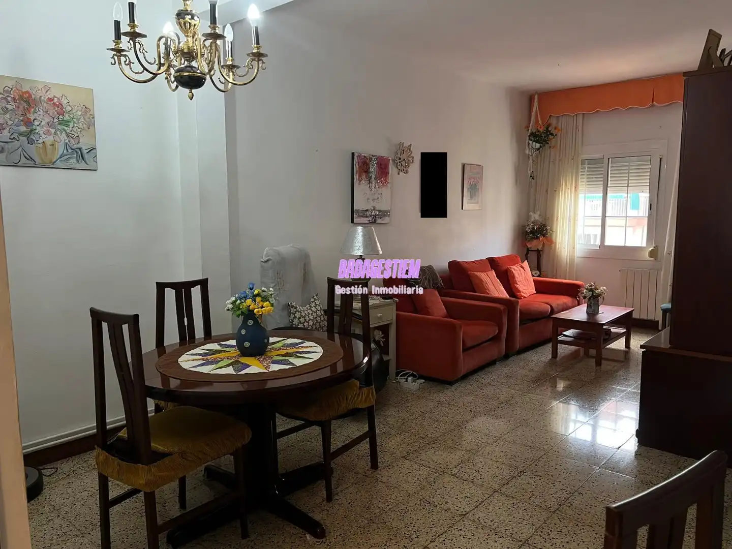 Sala d'estar de Àtic en venda en Badalona amb Aire condicionat i Calefacció