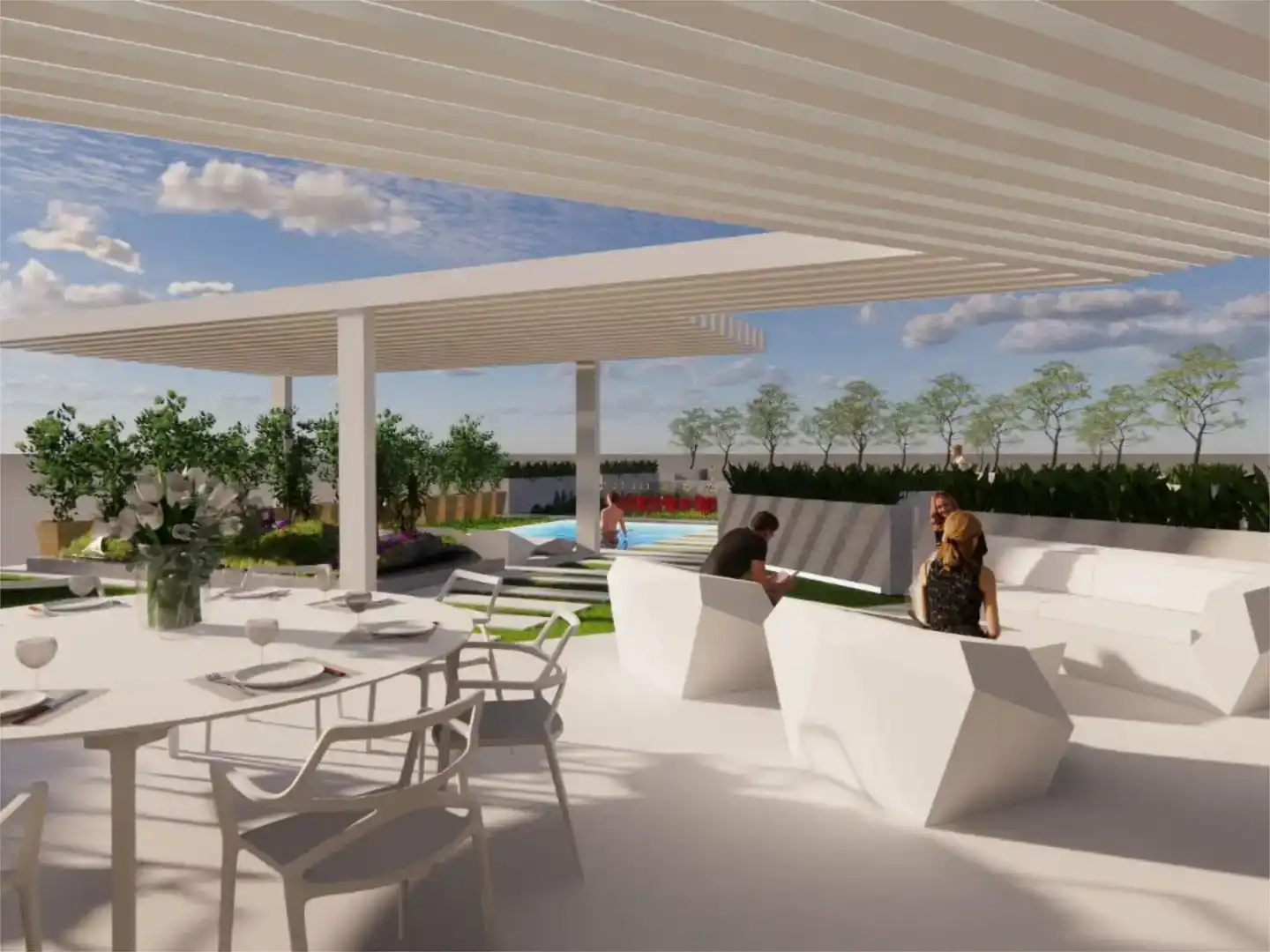 Terraza de Piso en venta en Murcia con Trastero y Piscina
