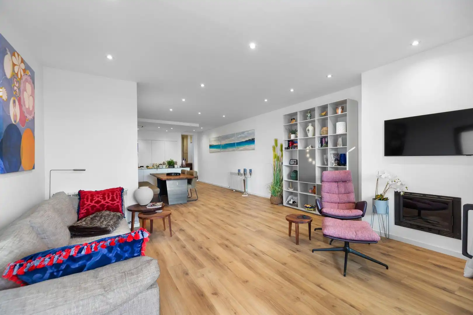 Sala de estar de Piso en venta en  Palma de Mallorca con Calefacción, Parquet y Terraza
