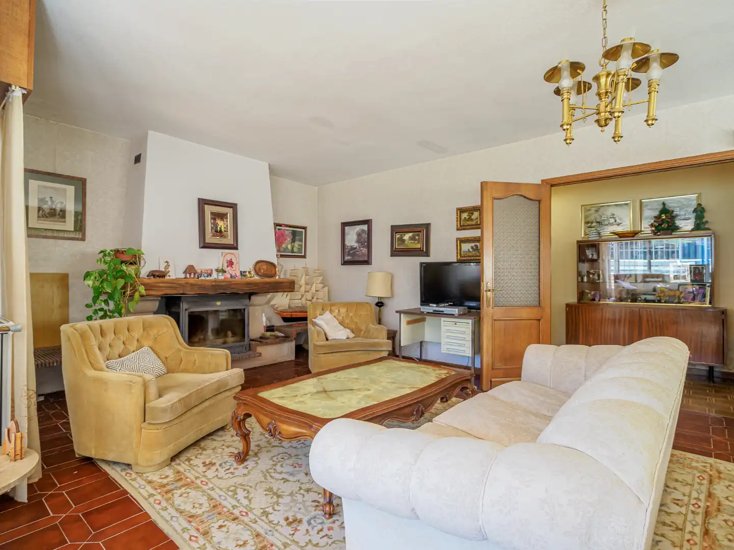 Sala de estar de Casa o chalet en venta en Boadilla del Monte con Calefacción, Jardín privado y Terraza