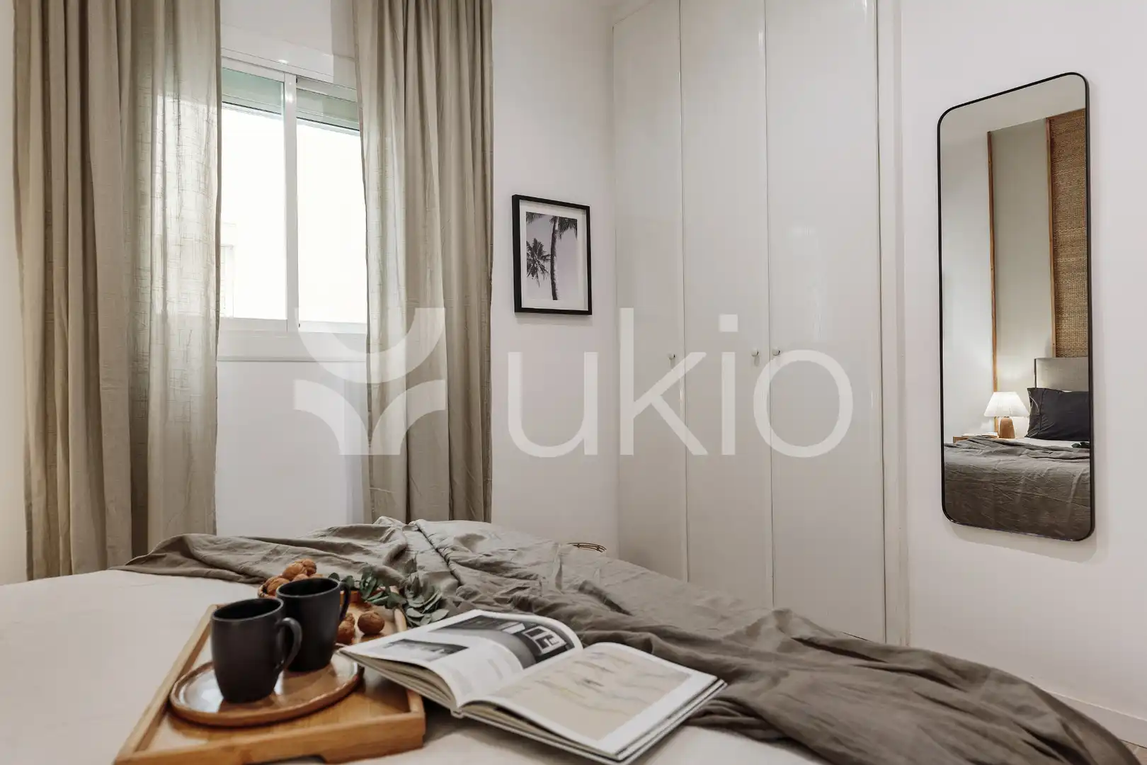 Schlafzimmer von Wohnungen zur Miete in Barcelona mit Klimaanlage, Heizung und Terrasse
