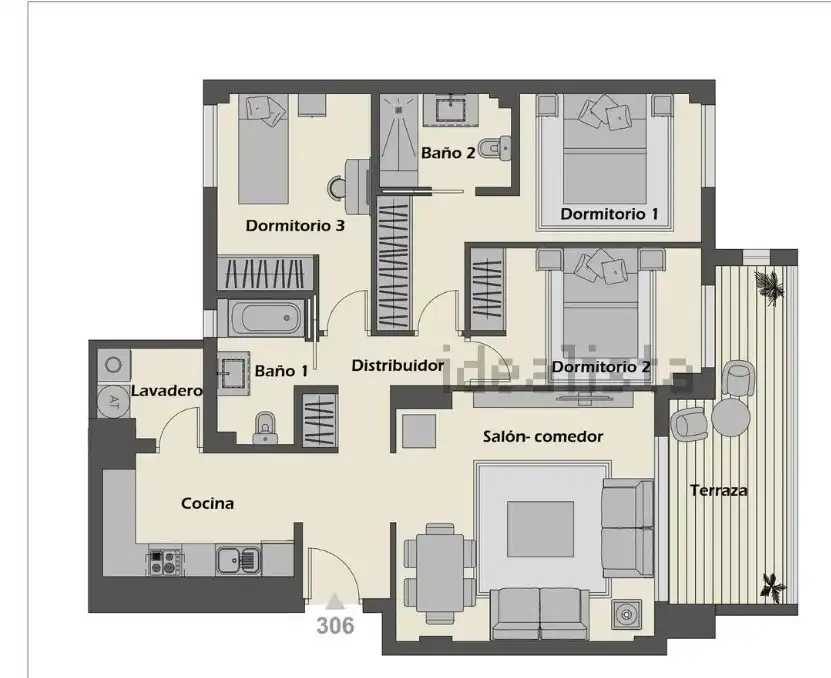 Wohnung zum Verkauf in Marbella mit Klimaanlage, Heizung und Terrasse