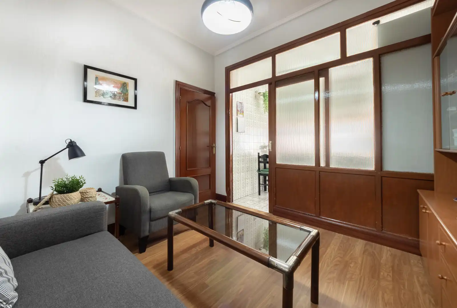 Sala de estar de Piso en venta en Bilbao  con Amueblado y Balcón