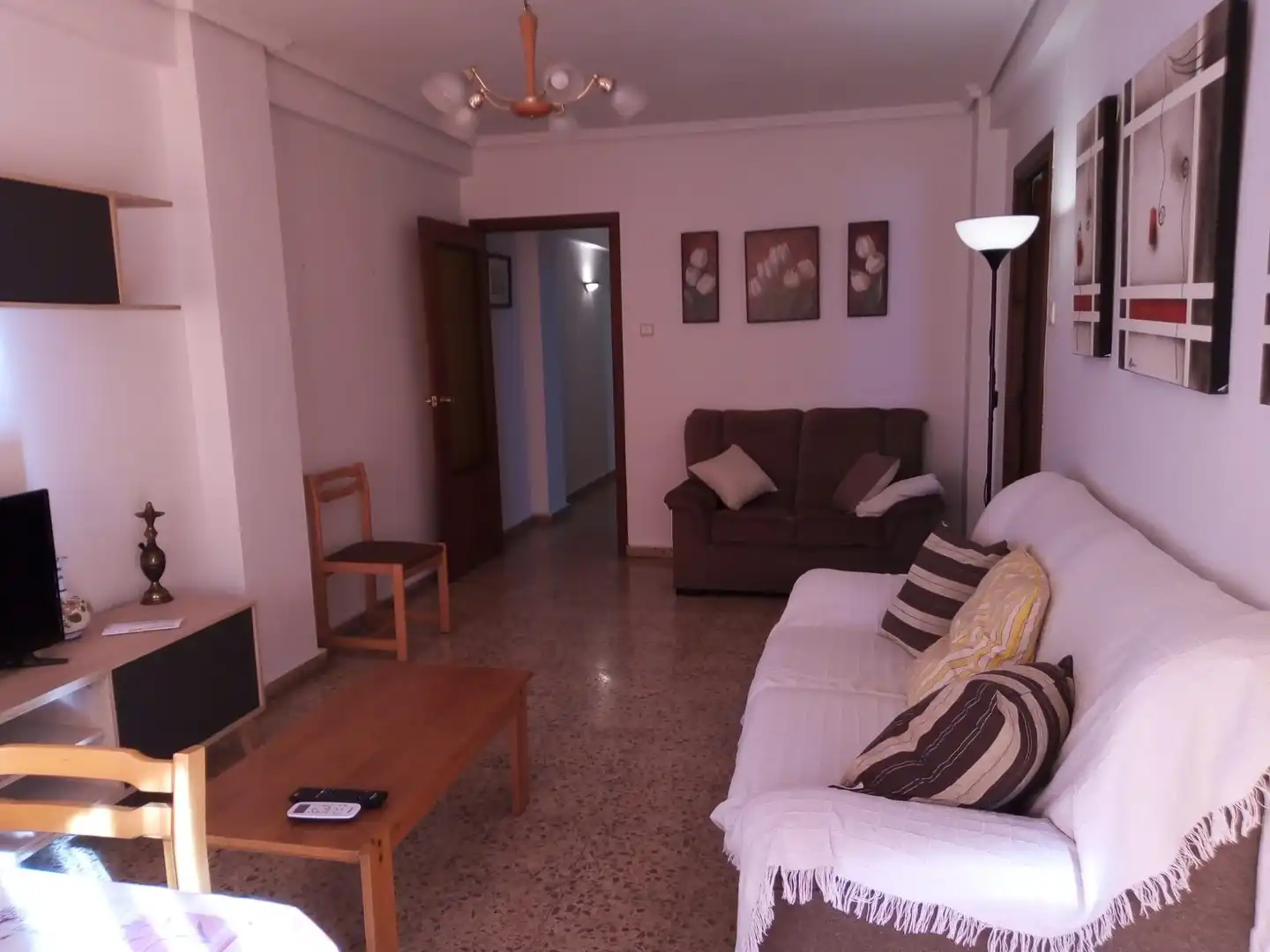 Living room of Flat for rent in Valencia  with Air Conditioner, Heating and Terrace