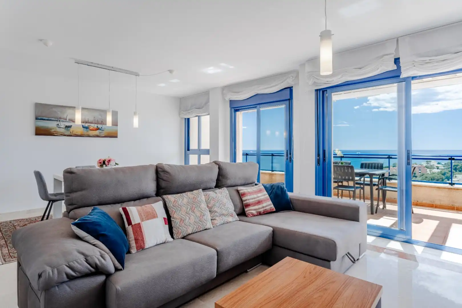 Sala de estar de Apartamento en venta en Calpe / Calp con Terraza y Amueblado