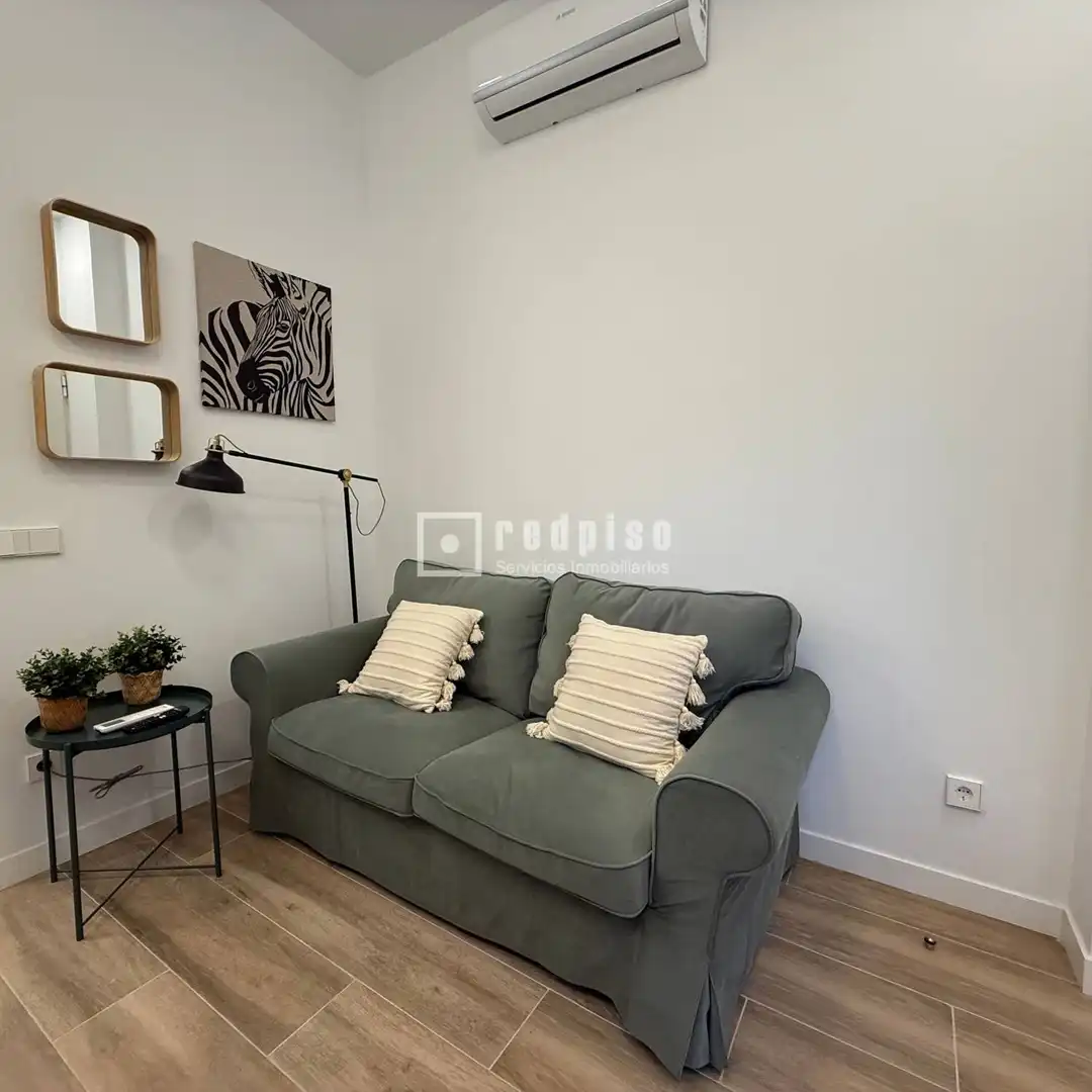 Wohnzimmer von Wohnung zur Miete in Madrid mit Klimaanlage, Heizung und Privatgarten