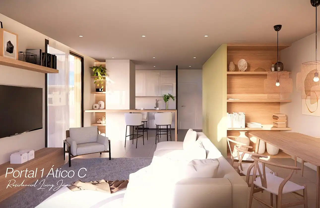 Living room of Apartments for sale in Jávea / Xàbia  with Air Conditioner, Heating and Private garden