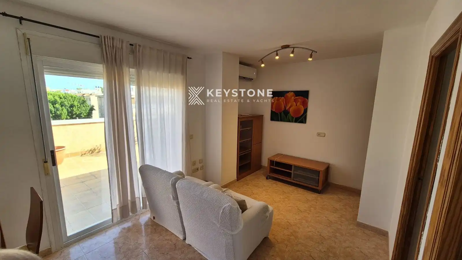 Sala de estar de Ático de alquiler en  Palma de Mallorca con Aire acondicionado, Terraza y Amueblado