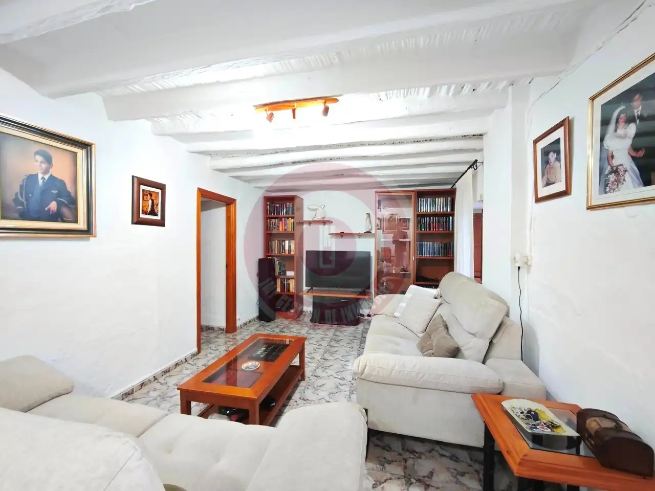 Living room of Houses for sale in Viñuela  with Terrace, Furnished and Balcony