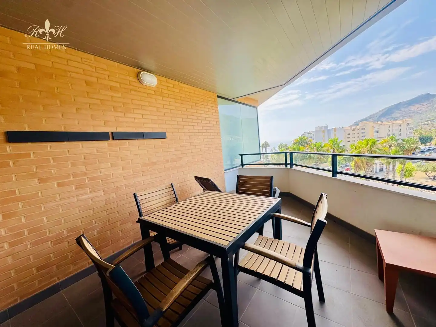 Terrasse von Dachboden zur Miete in L'Alfàs del Pi mit Klimaanlage, Terrasse und Schwimmbad