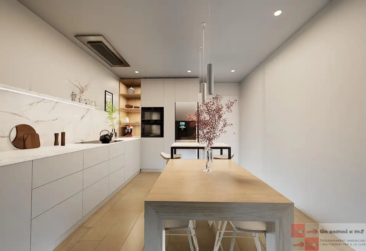 Küche von Einfamilien-Reihenhaus zum Verkauf in Masquefa mit Heizung, Terrasse und Abstellraum