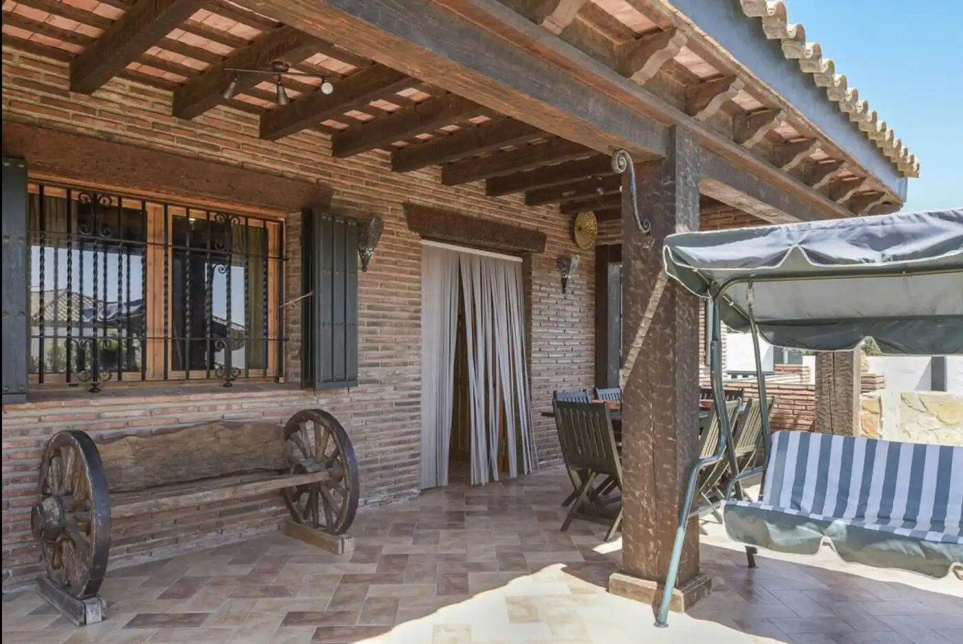 Terraza de Finca rústica en venta en Vejer de la Frontera con Aire acondicionado, Jardín privado y Terraza