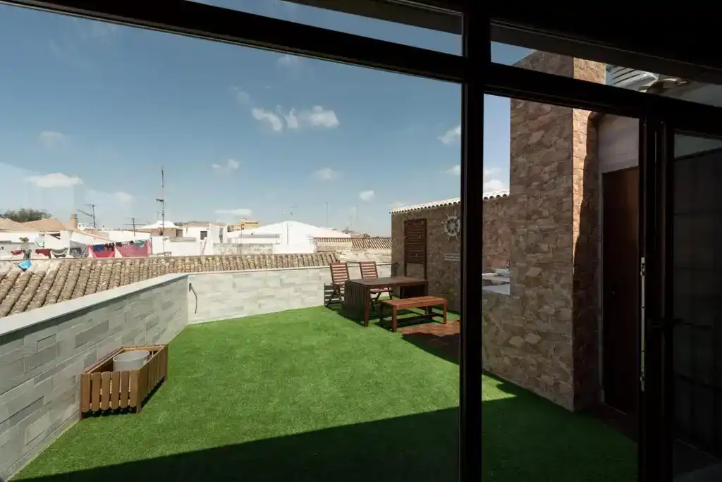 Terrasse von Dachboden zur Miete in Jerez de la Frontera mit Klimaanlage und Balkon