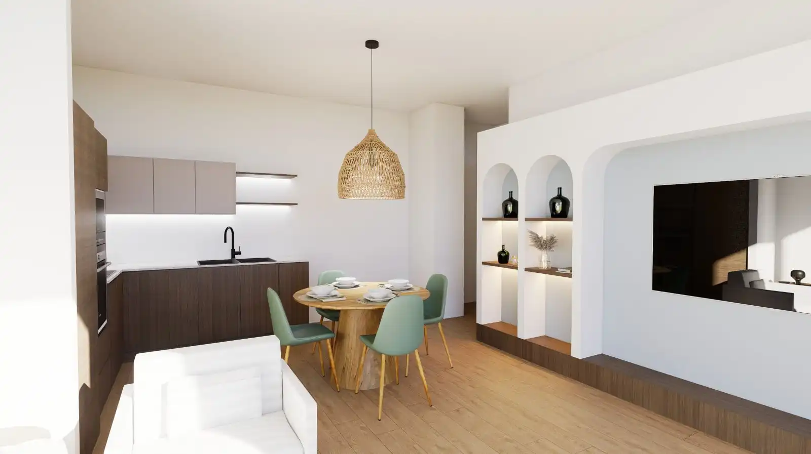 Esszimmer von Wohnung zum Verkauf in Motril mit Klimaanlage, Heizung und Parkett