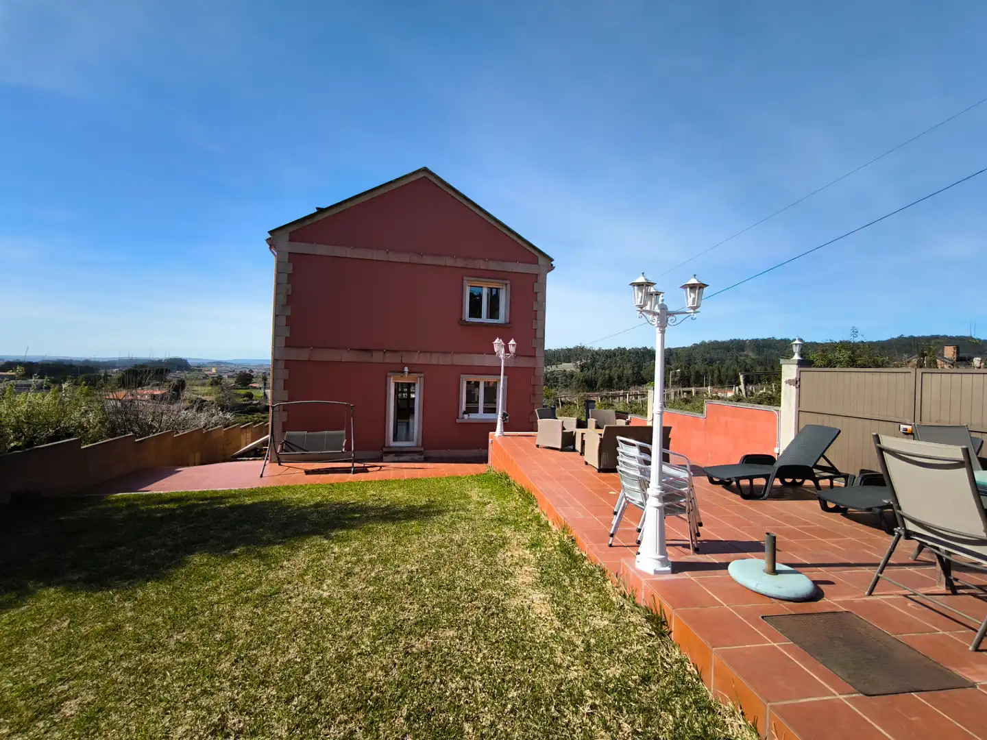 Terraza de Casa o chalet en venta en Meis con Calefacción, Jardín privado y Parquet