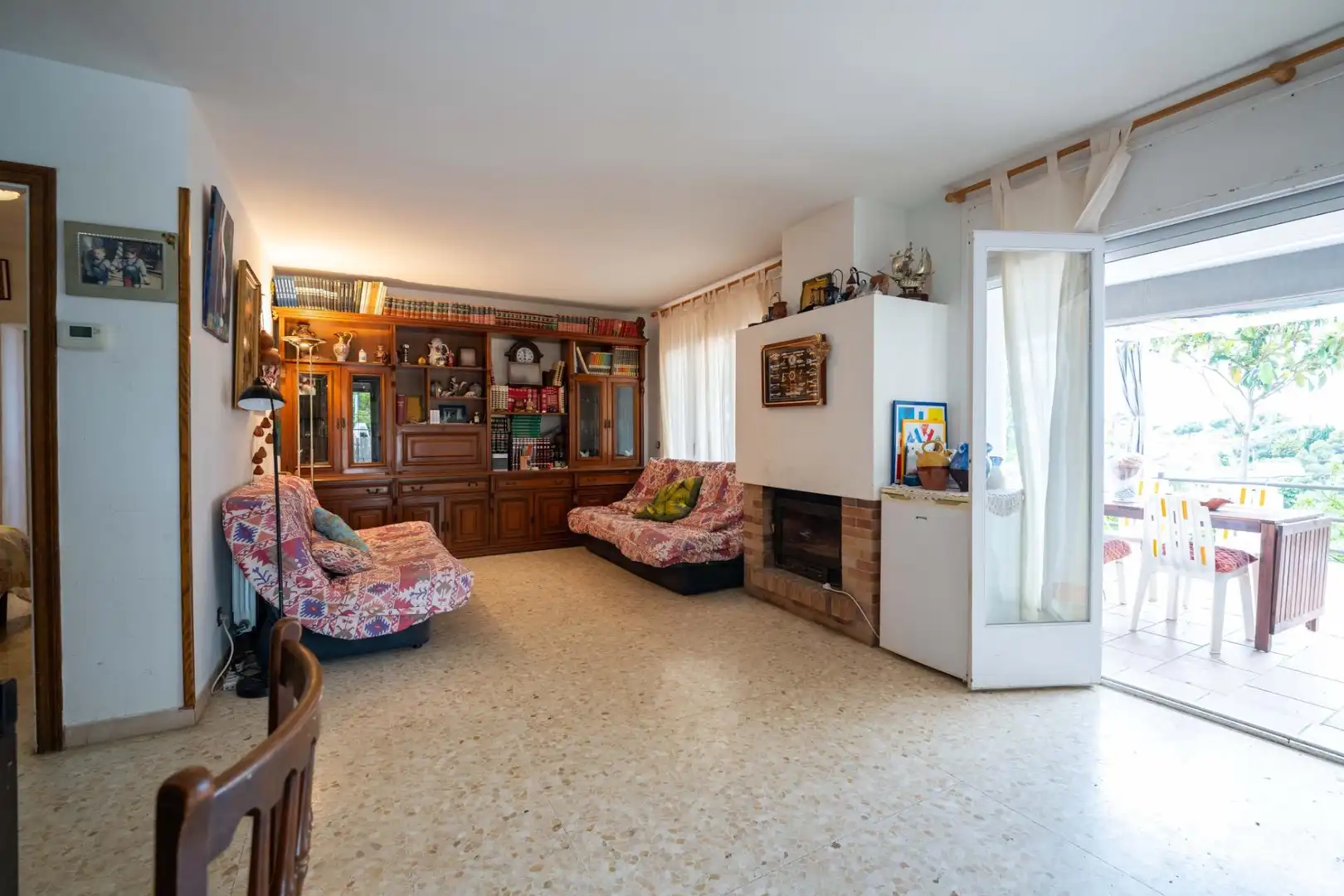 Sala d'estar de Casa o xalet en venda en Santa Susanna amb Calefacció, Jardí privat i Terrassa