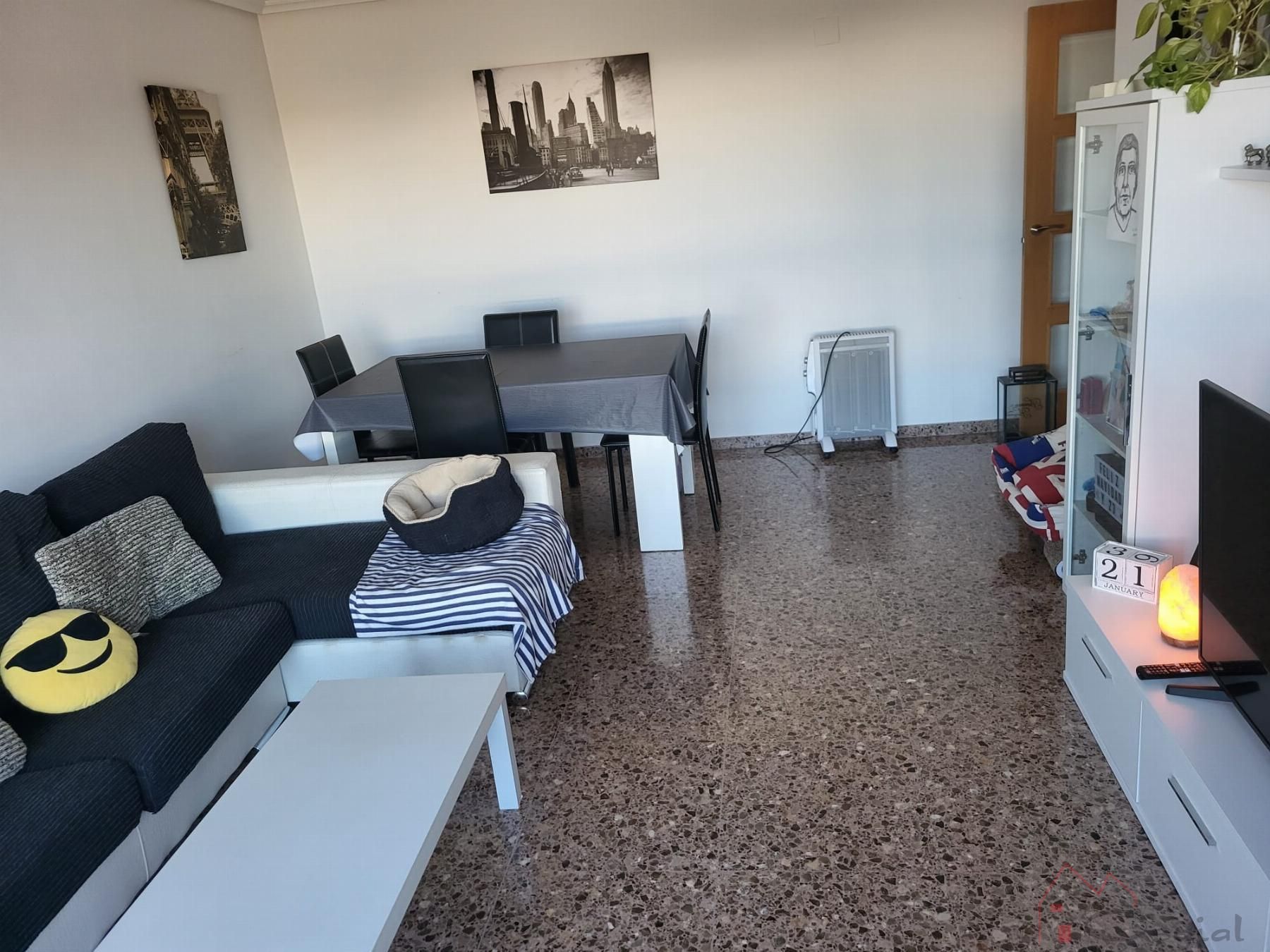 Living room of Flat for sale in Nules  with Terrace and Furnished