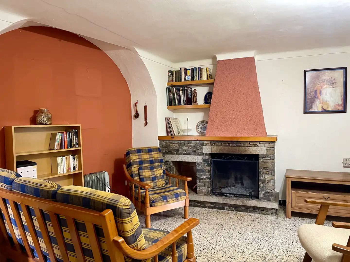Sala de estar de Finca rústica en venta en Setcases con Calefacción, Amueblado y Horno