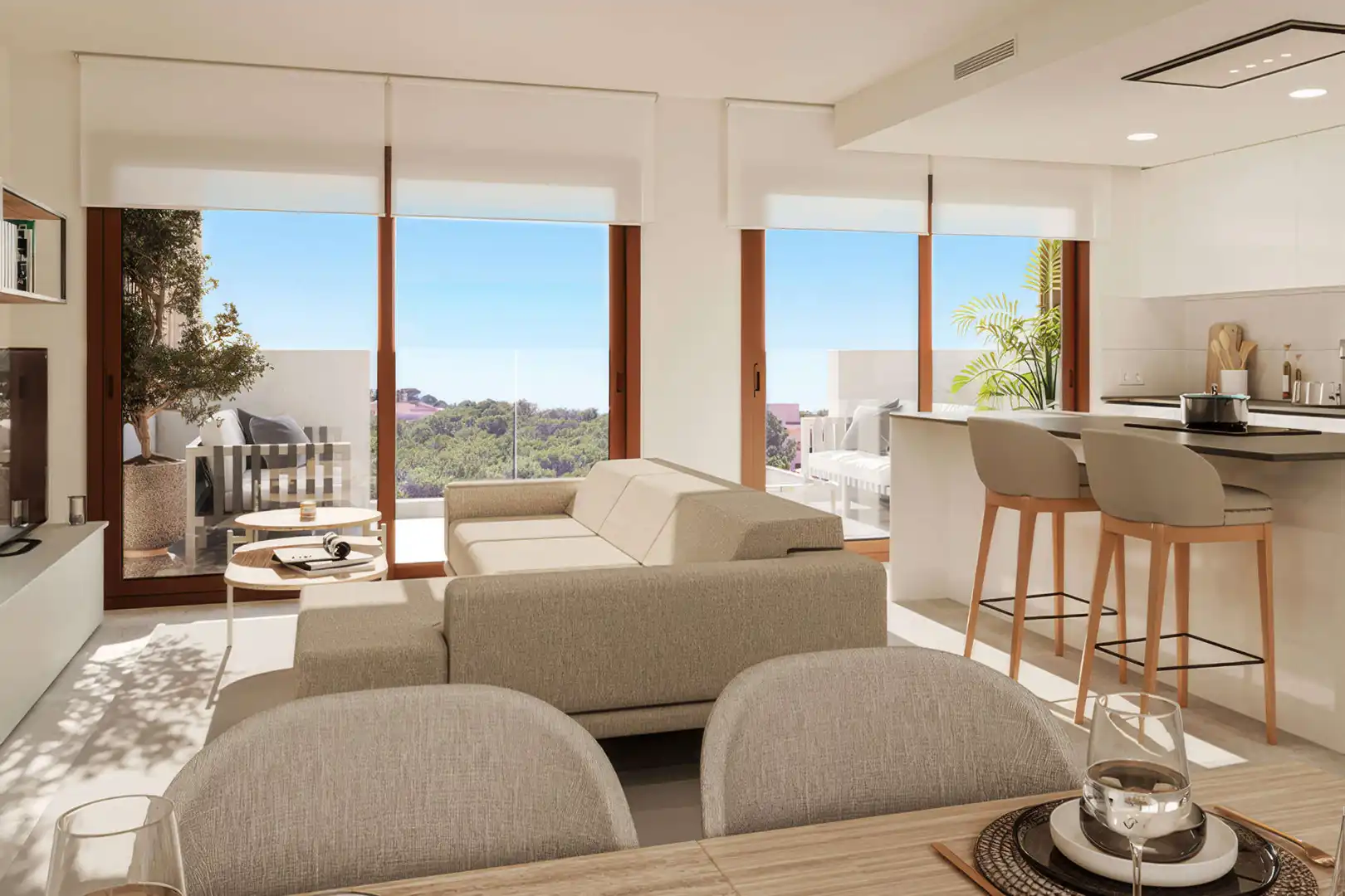 Living room of Flat for sale in Capdepera  with Heating, Terrace and Balcony