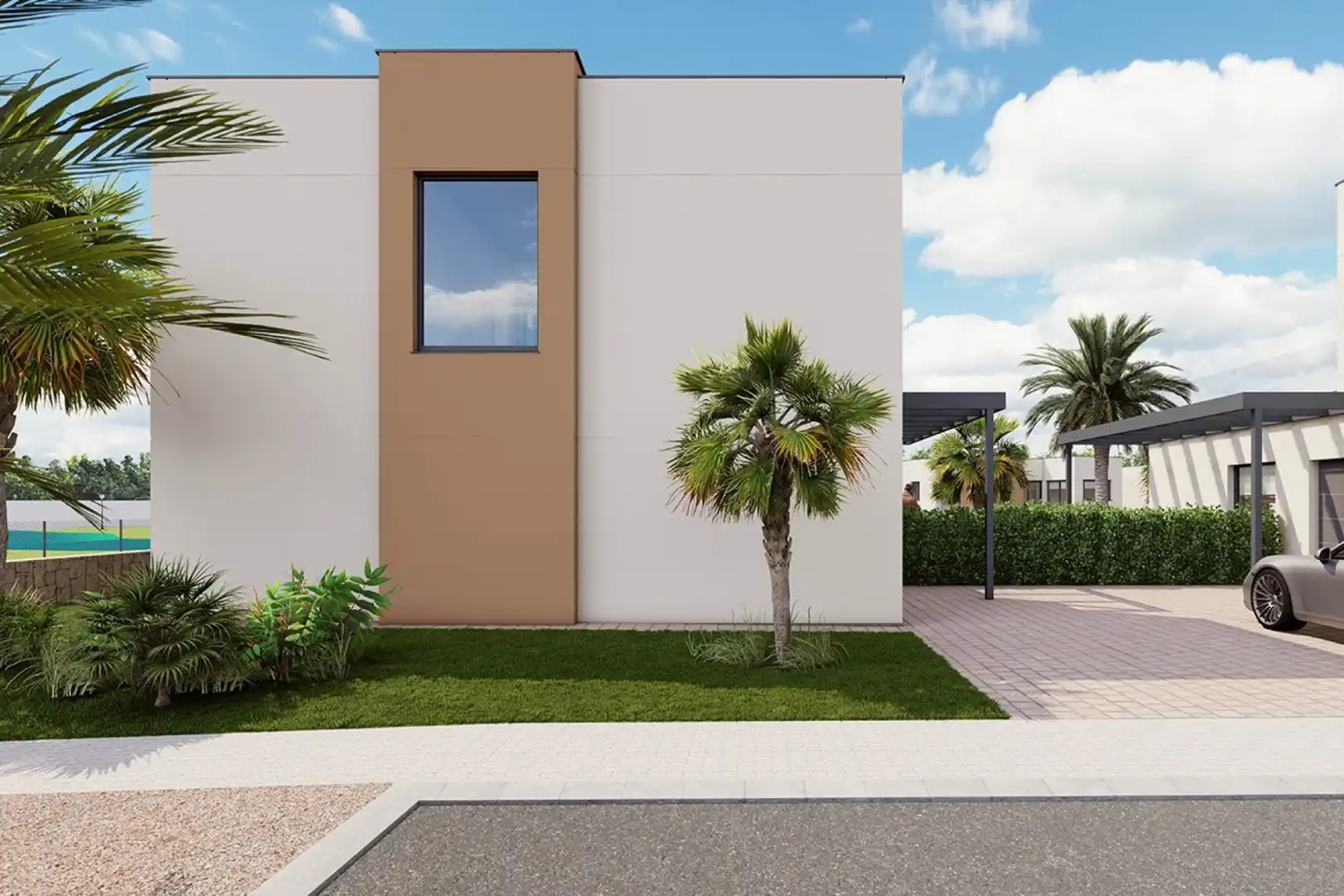Vista exterior de Casa o xalet en venda en Murcia amb Aire condicionat, Jardí privat i Terrassa