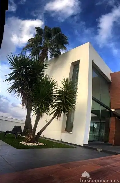 Vista exterior de Casa o xalet en venda en Linares amb Jardí privat, Terrassa i Piscina