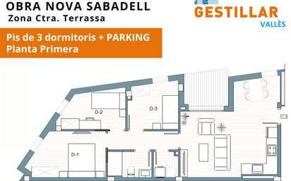 Parking of Flat for sale in Sabadell  with Air Conditioner and Terrace