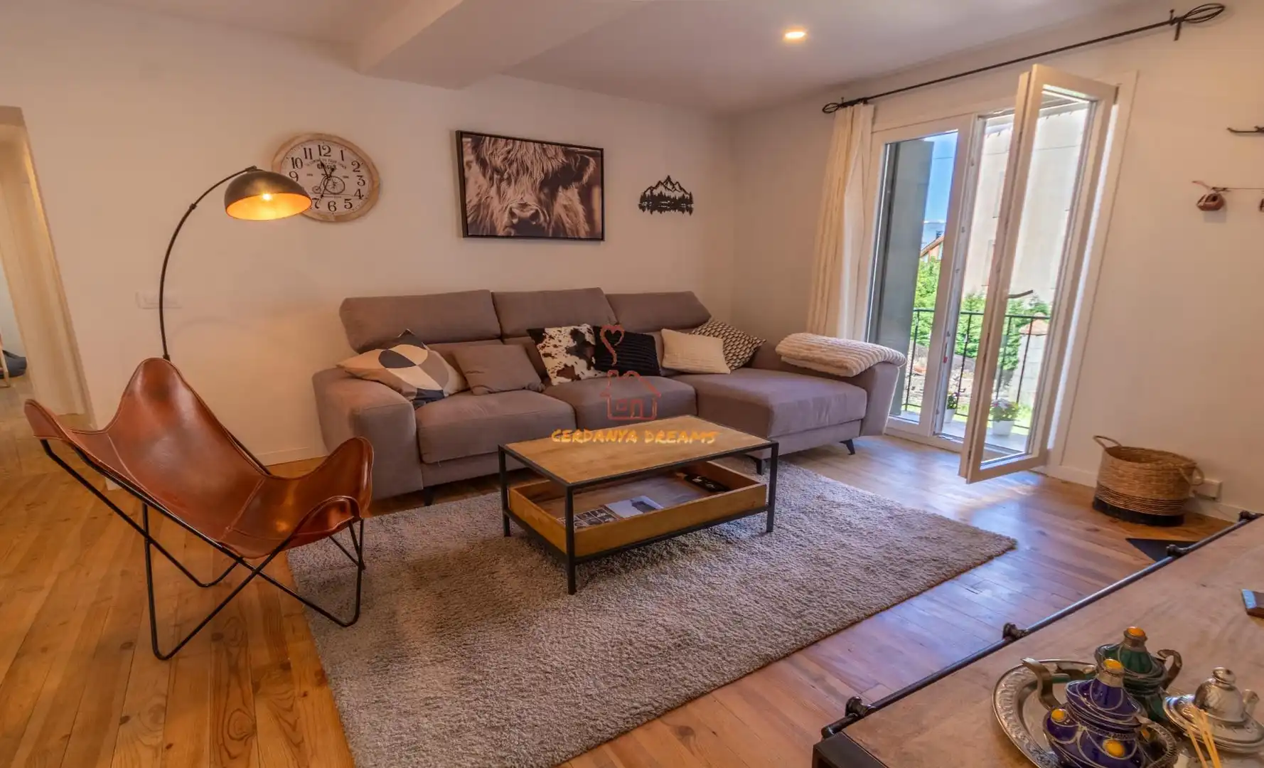 Living room of Ground floor for sale in Osséja  with Heating, Parquet flooring and Storage room