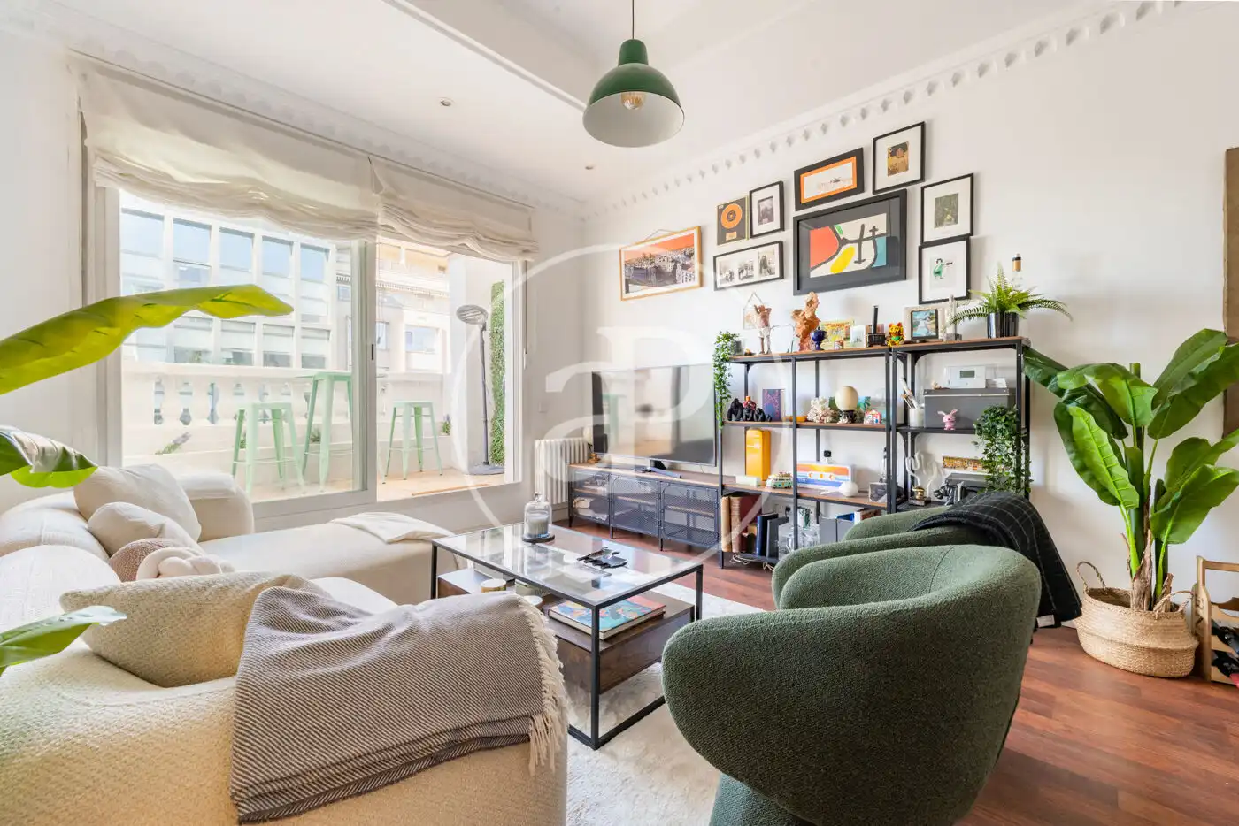 Wohnzimmer von Wohnung zur Miete in Madrid mit Klimaanlage, Heizung und Terrasse