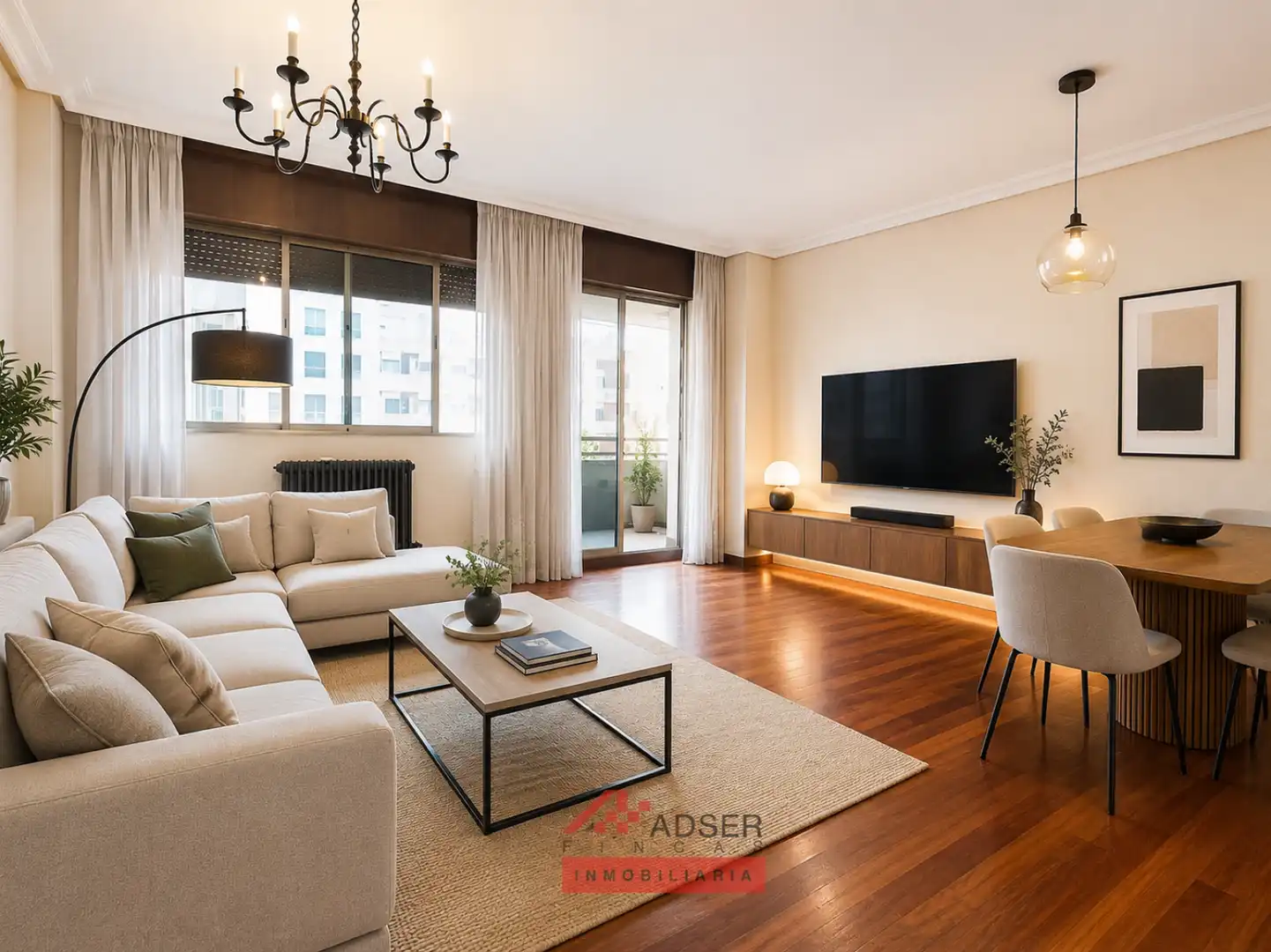 Living room of Flat for sale in  Logroño  with Parquet flooring and Terrace