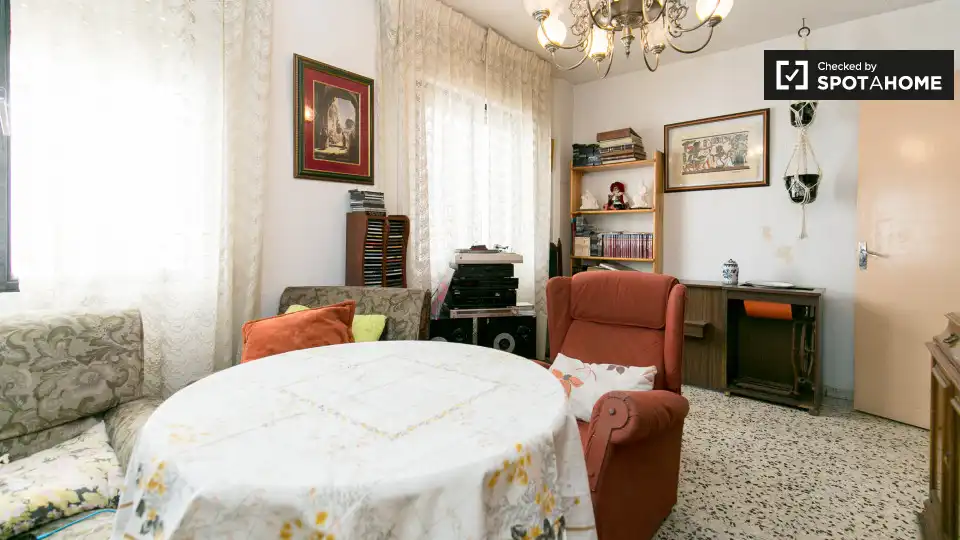 Sala de estar de Piso de alquiler en Granada con Aire acondicionado, Calefacción y Amueblado