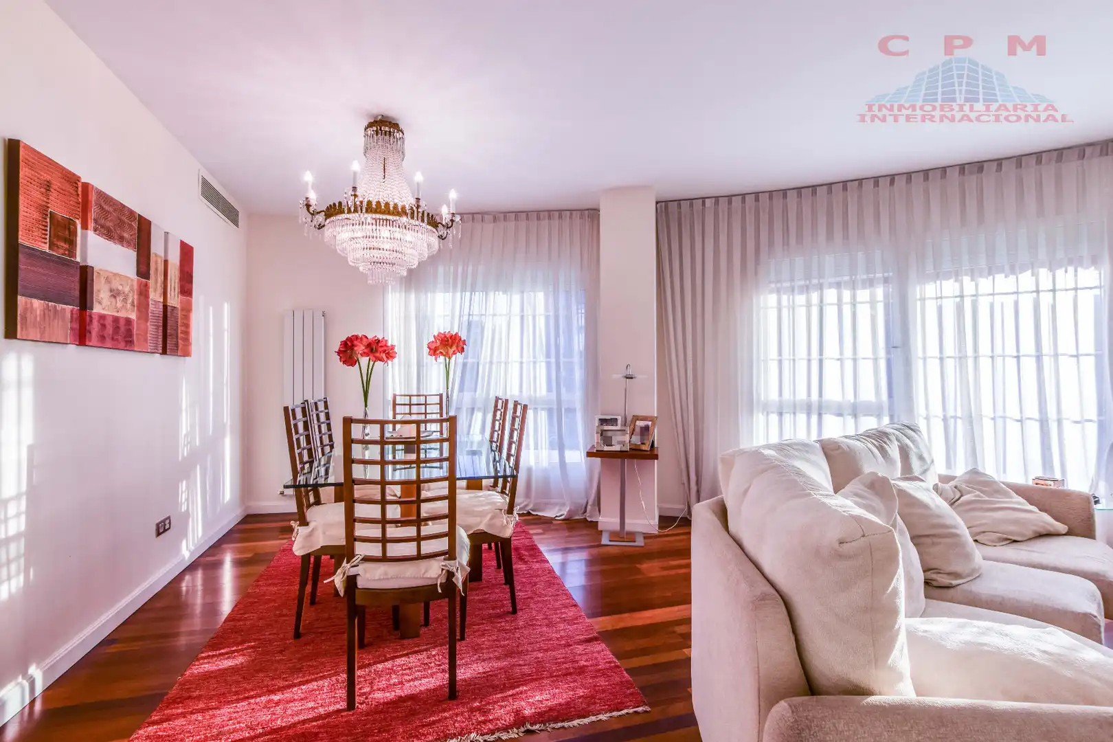 Comedor de Piso de alquiler en Madrid con Aire acondicionado, Calefacción y Parquet