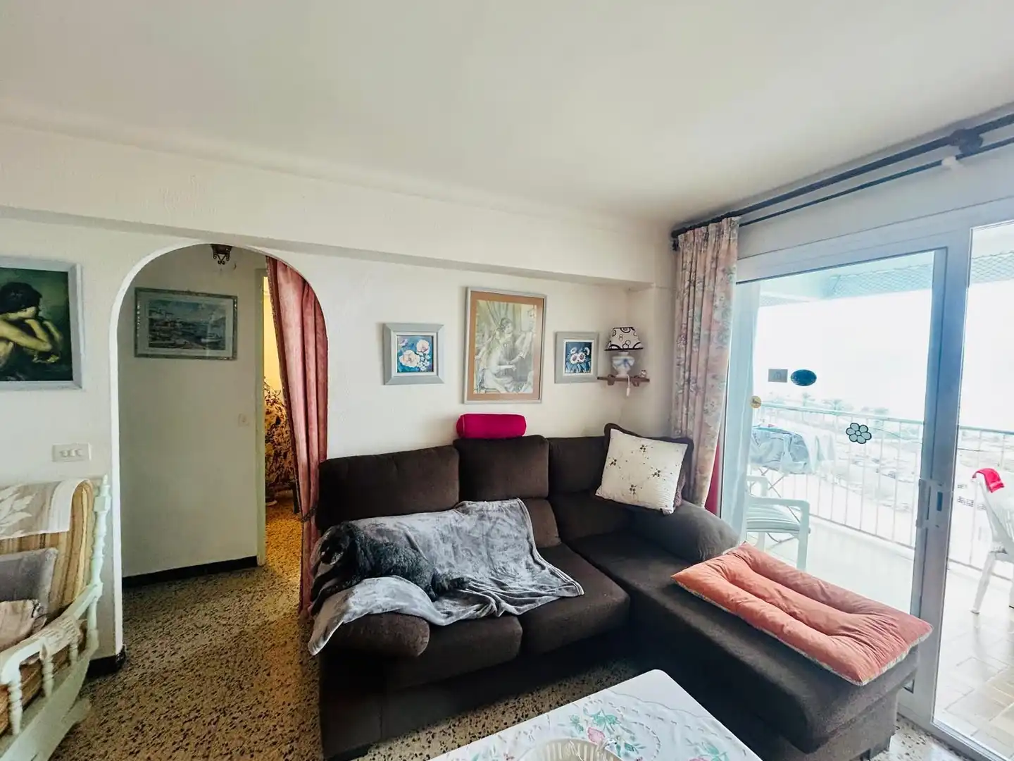 Sala de estar de Apartamento en venta en Empuriabrava con Amueblado