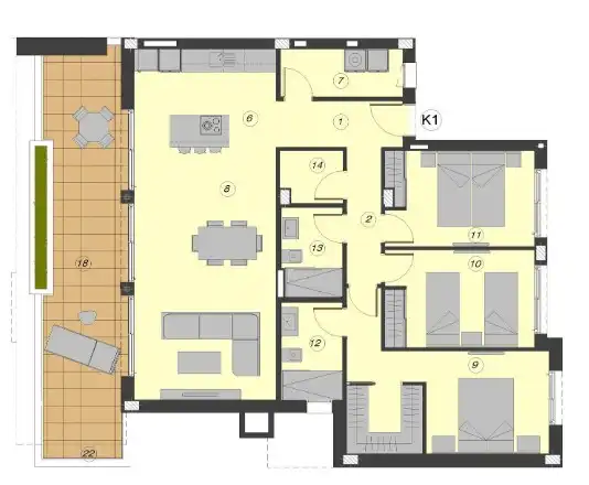Wohnung zum Verkauf in Estepona mit Klimaanlage, Heizung und Parkett