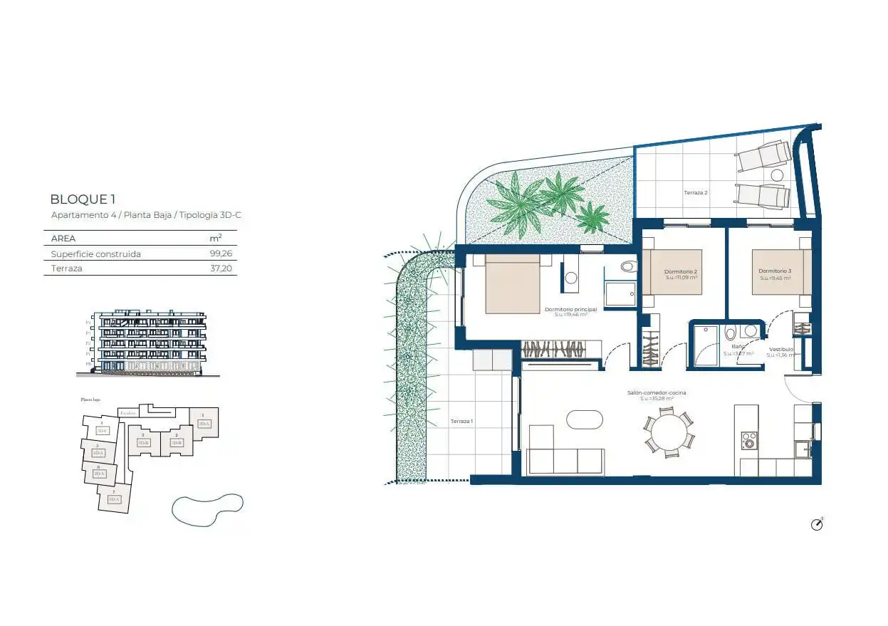 Apartament amb terrassa en venda a Campo de Murcia, imagen 7