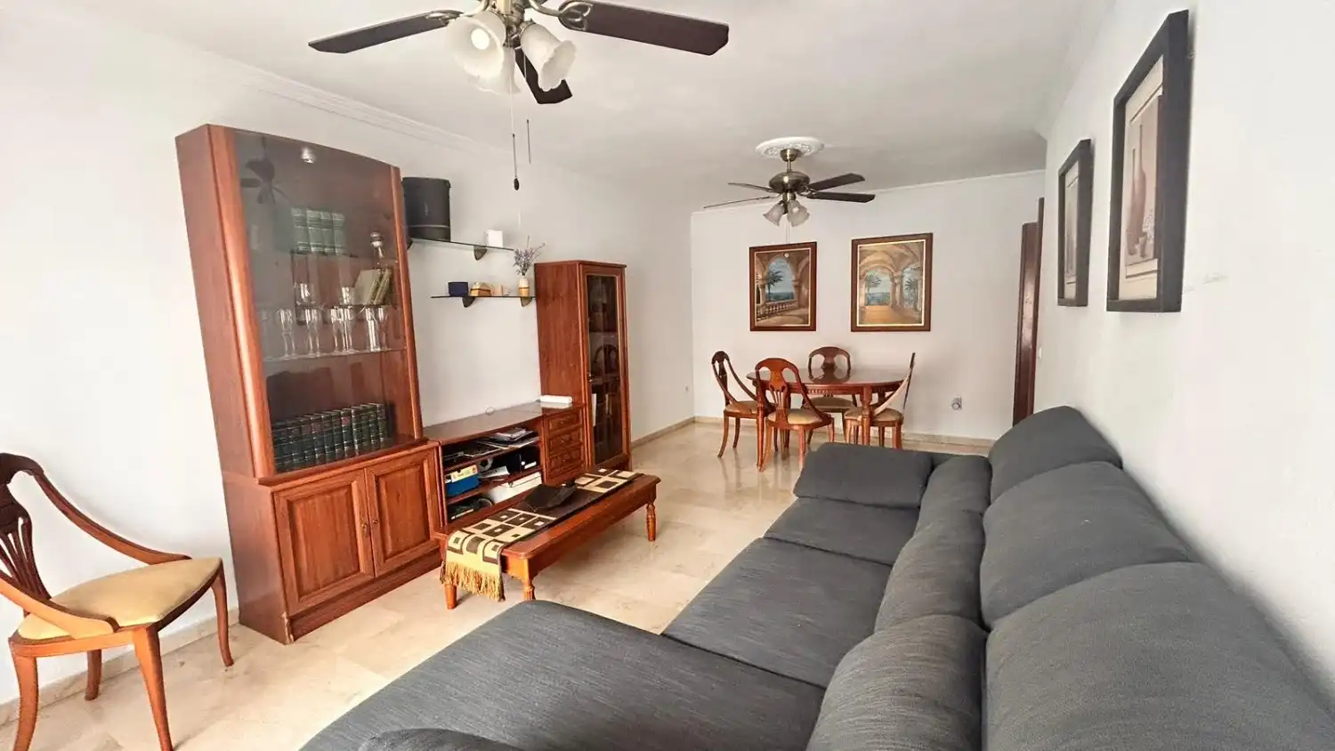 Sala d'estar de Apartament de lloguer en Málaga amb Terrassa, Moblat i Rentadora
