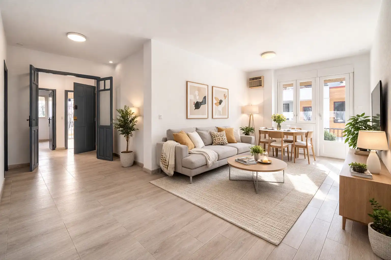 Sala de estar de Casa adosada en venta en Almería con Terraza