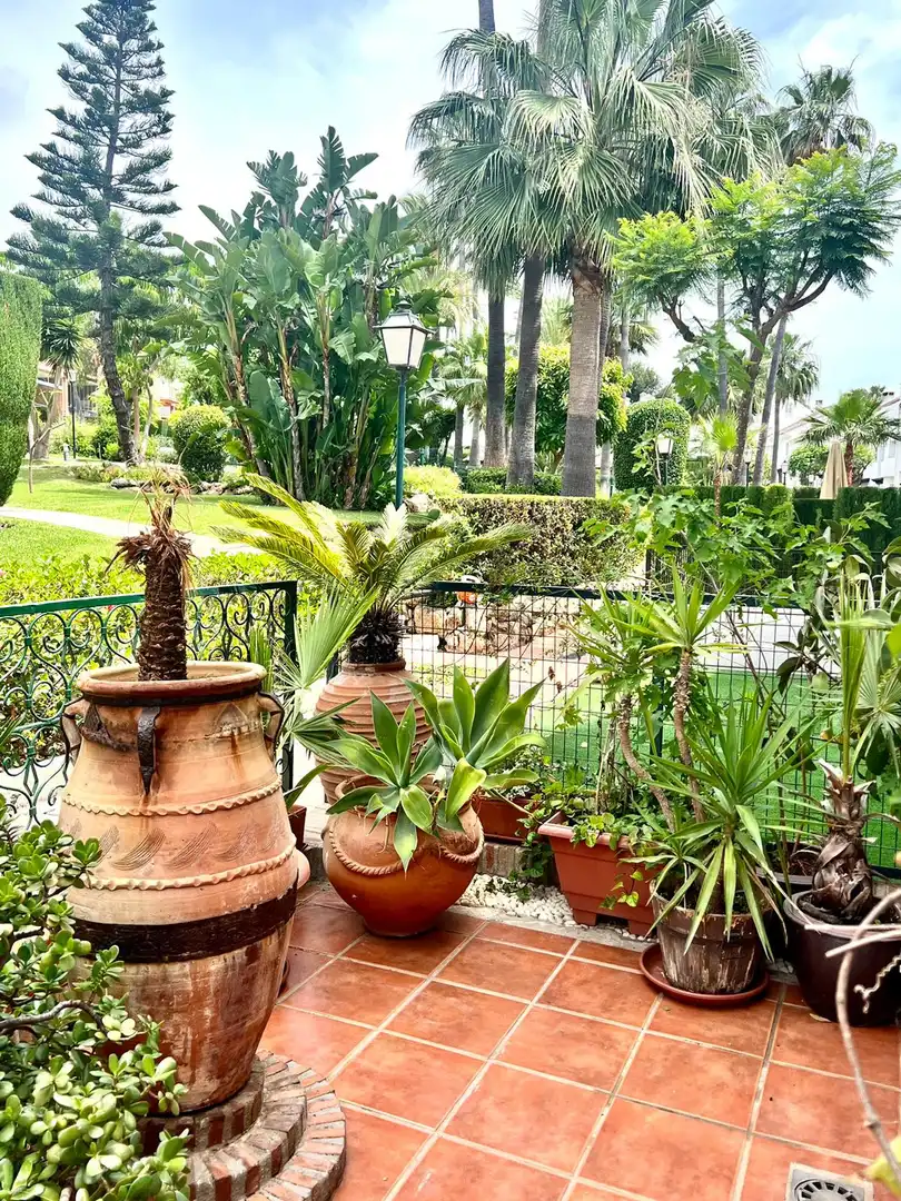 Jardí de Casa adosada en venda en Estepona amb Aire condicionat, Jardí privat i Terrassa