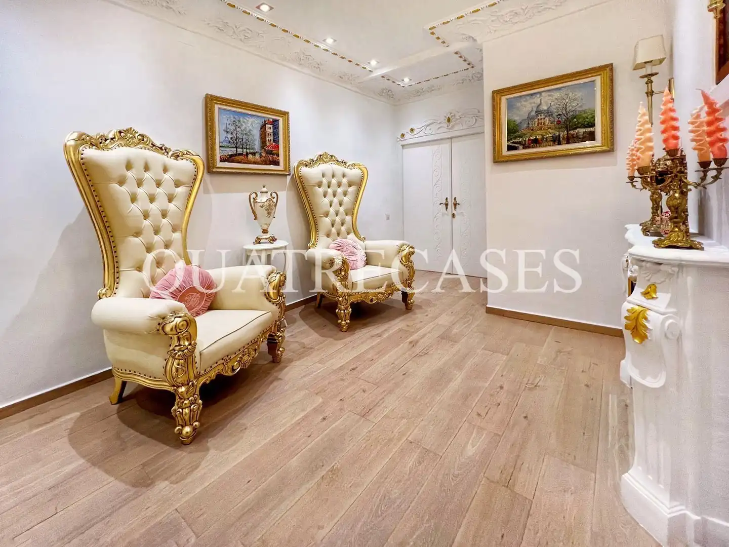 Sala de estar de Piso en venta en Barcelona con Aire acondicionado, Calefacción y Parquet