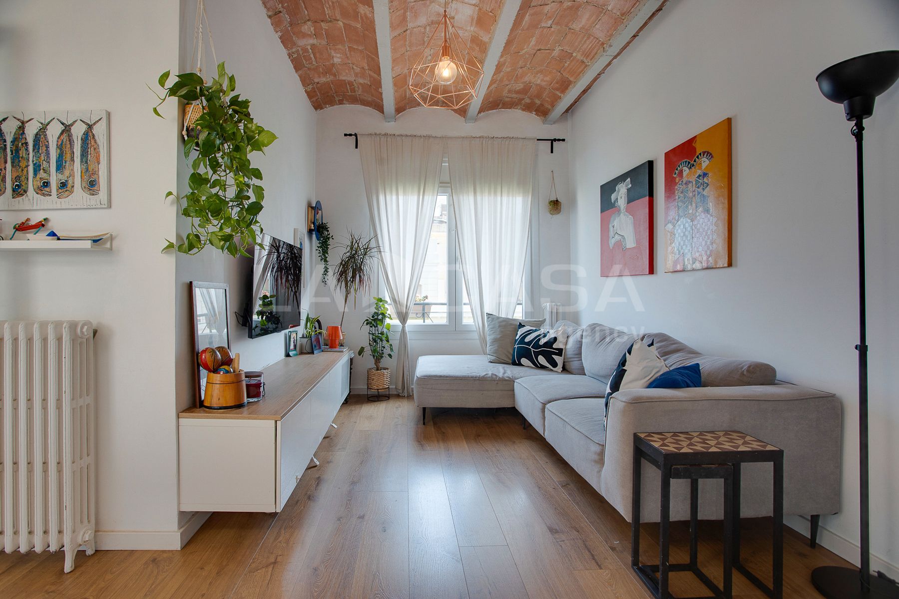 Living room of Attic for sale in  Barcelona Capital  with Heating and Terrace