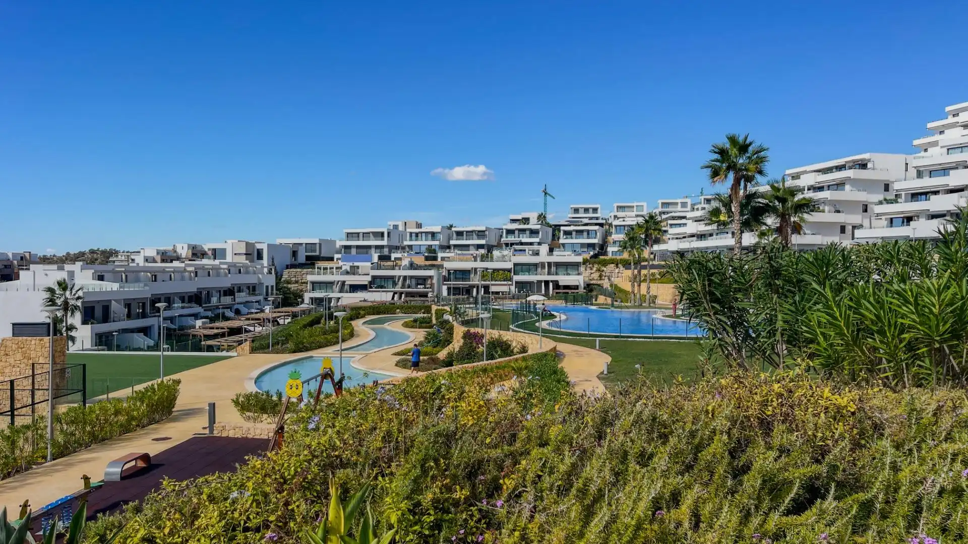Außenansicht von Dachboden zum Verkauf in Finestrat mit Klimaanlage, Terrasse und Möbliert