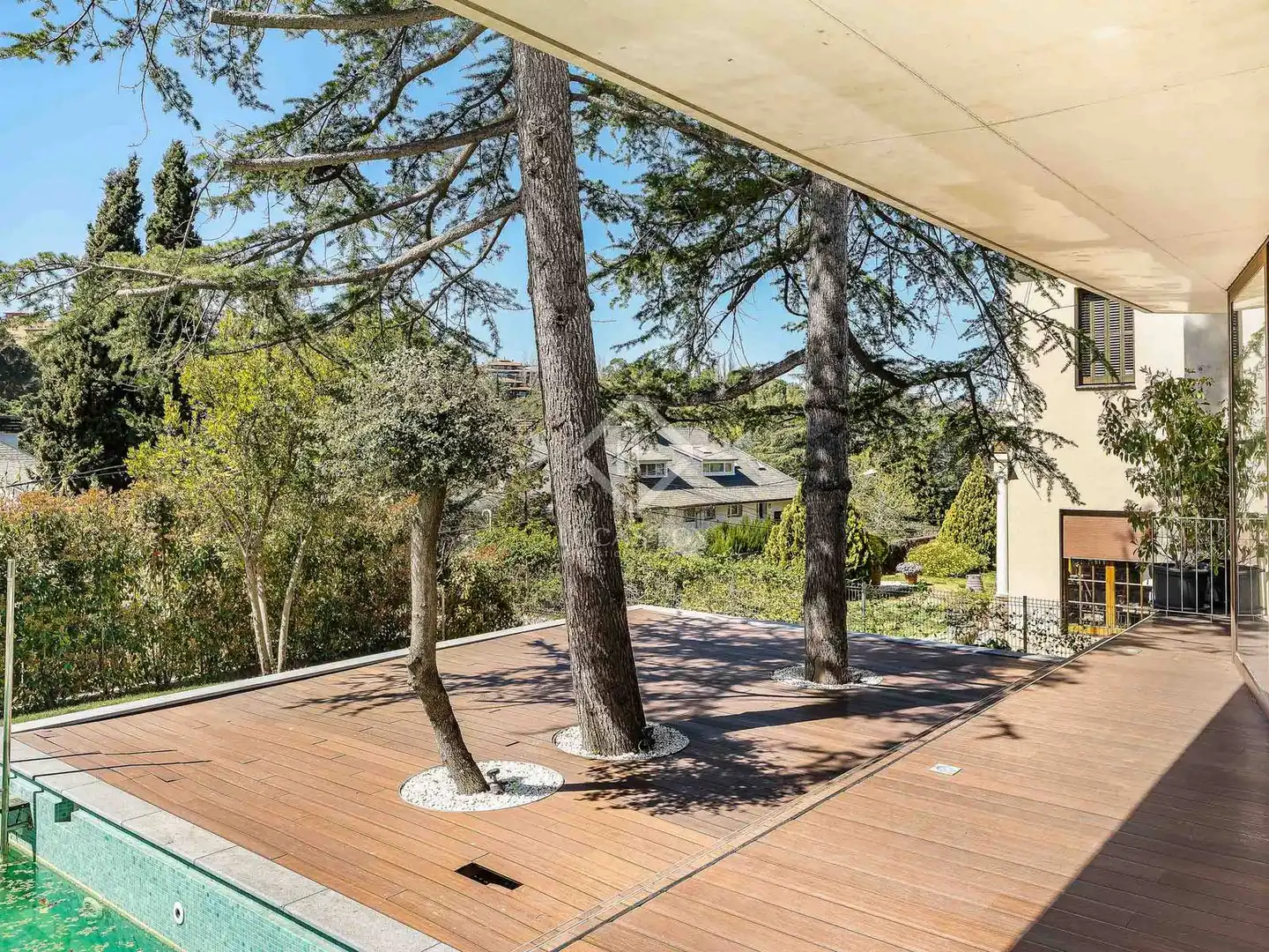 Terrassa de Casa o xalet en venda en Sant Cugat del Vallès amb Aire condicionat, Calefacció i Jardí privat