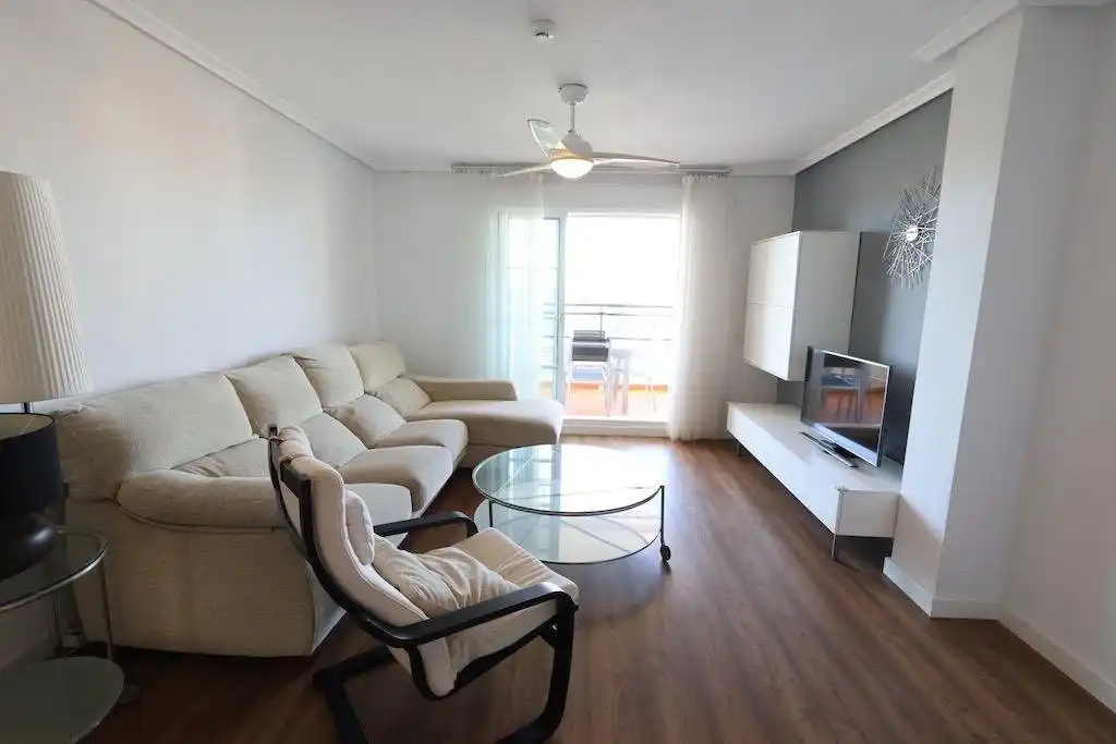 Sala d'estar de Àtic en venda en Pilar de la Horadada amb Jardí privat, Terrassa i Balcó