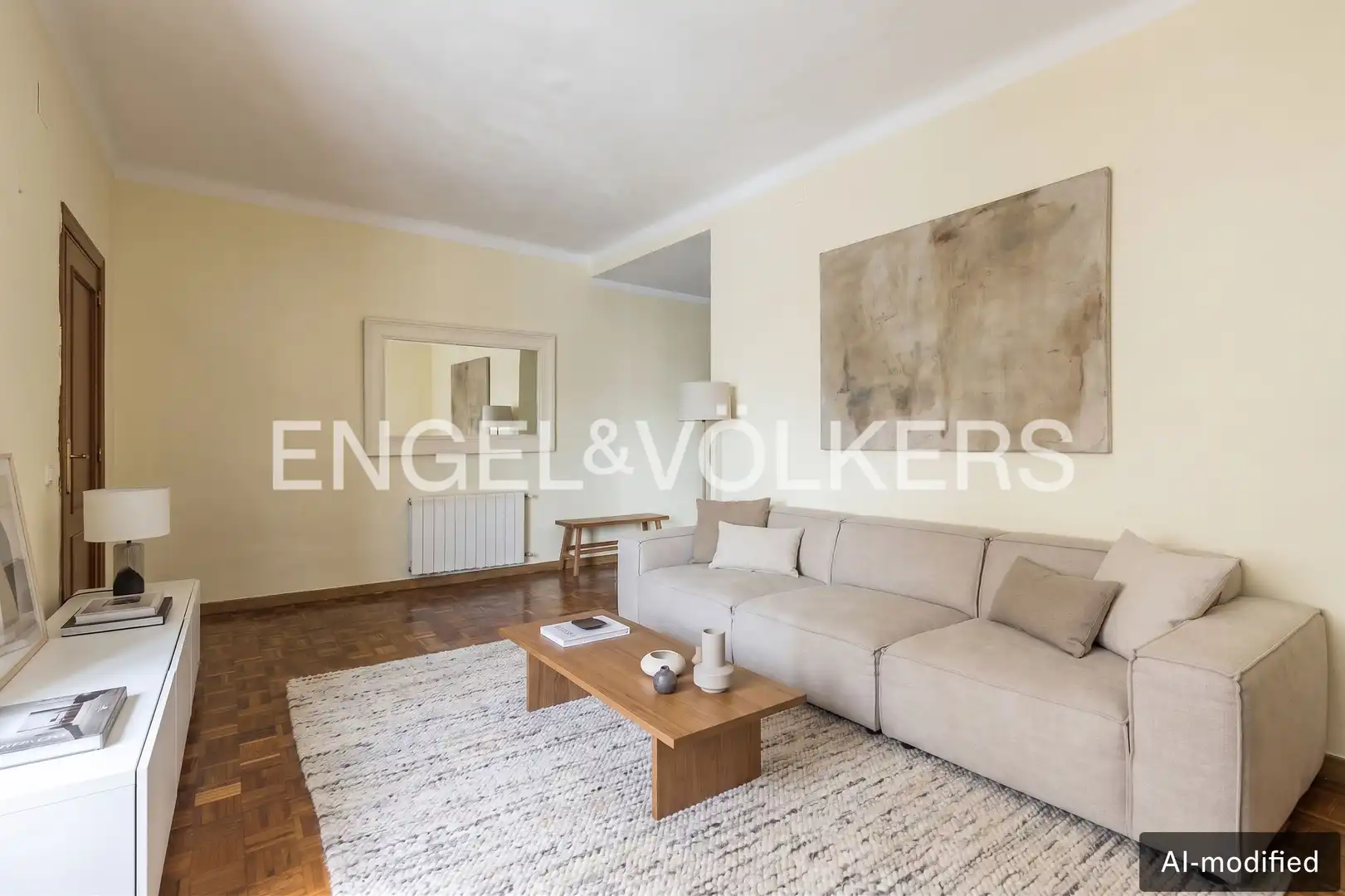 Living room of Flat for sale in Barcelona  with Air Conditioner, Heating and Parquet flooring